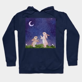 Stargazing Rabbits Hoodie